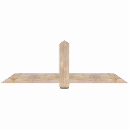 Ekena Millwork Eugene Smooth Timber Gable Bracket, Douglas Fir, 72"W x 24"H x 1 1/2"D x 5 1/2"F, 8/12 Pitch GBW072X24X0206EUG00SDF